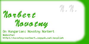 norbert novotny business card